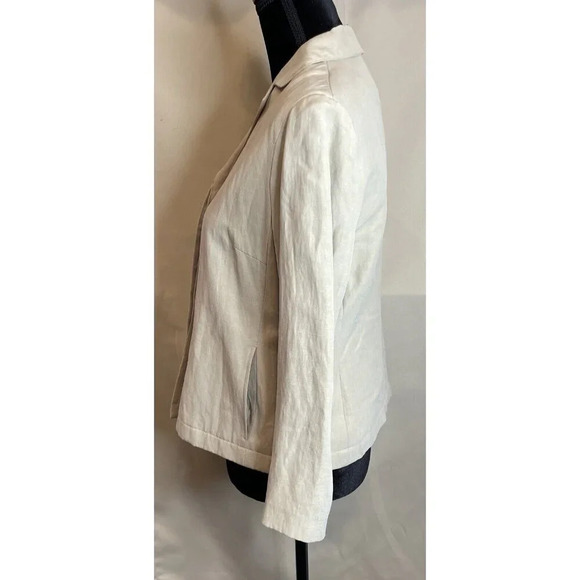 Ralph Lauren LRL Size 8 Tan Beige‎ Linen Silk 3 Button Hidden Jacket Pockets - Picture 5 of 11